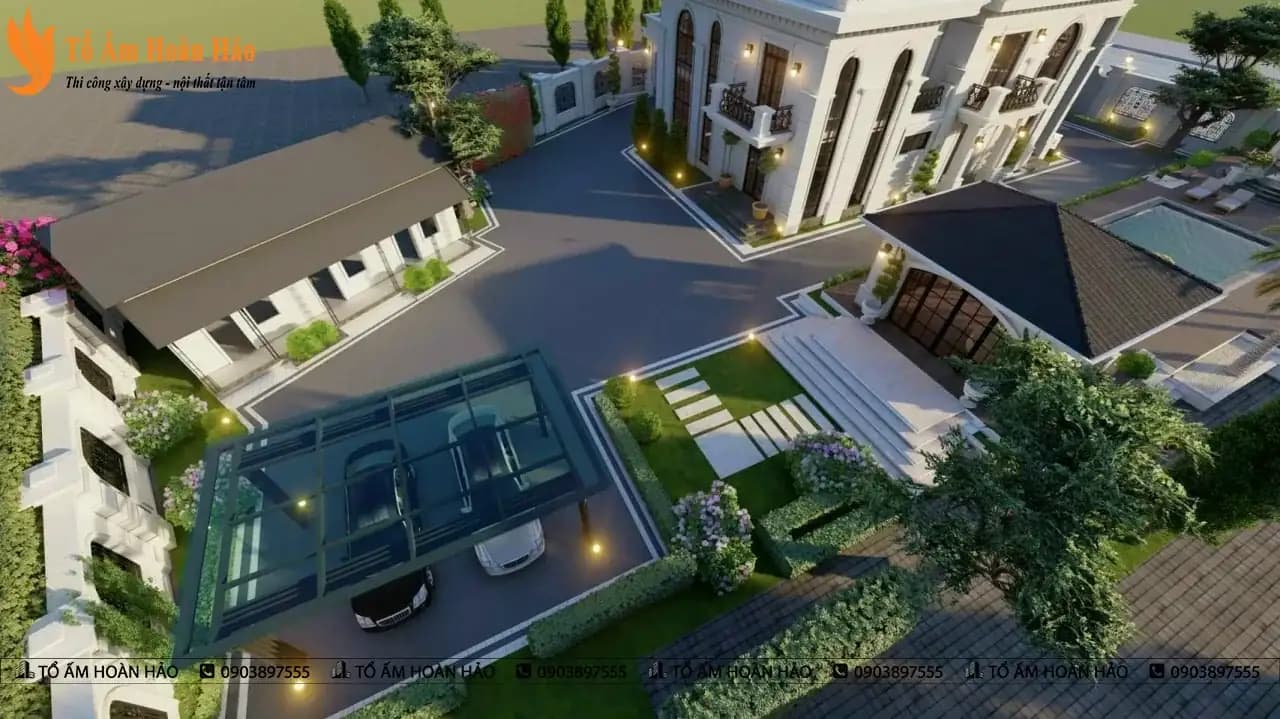 BIỆT THỰ CỔ ĐIỂN DIỆN TÍCH 1200M2