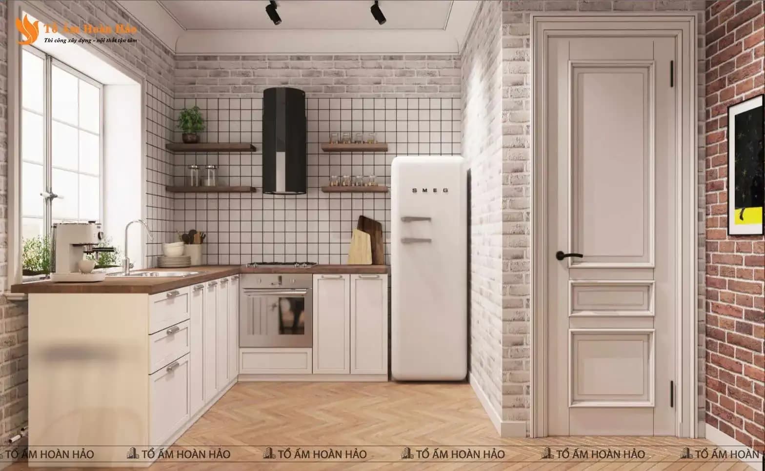NGẮM NHÌN THIẾT KẾ NỘI THẤT CĂN HỘ 95M2, 1PN – PHONG CÁCH RUSTIC MỘC MẠC, TỰ NHIÊN