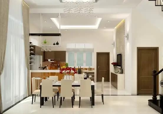 Thi công chung cư không gian bếp ấm cúng, thông thoáng