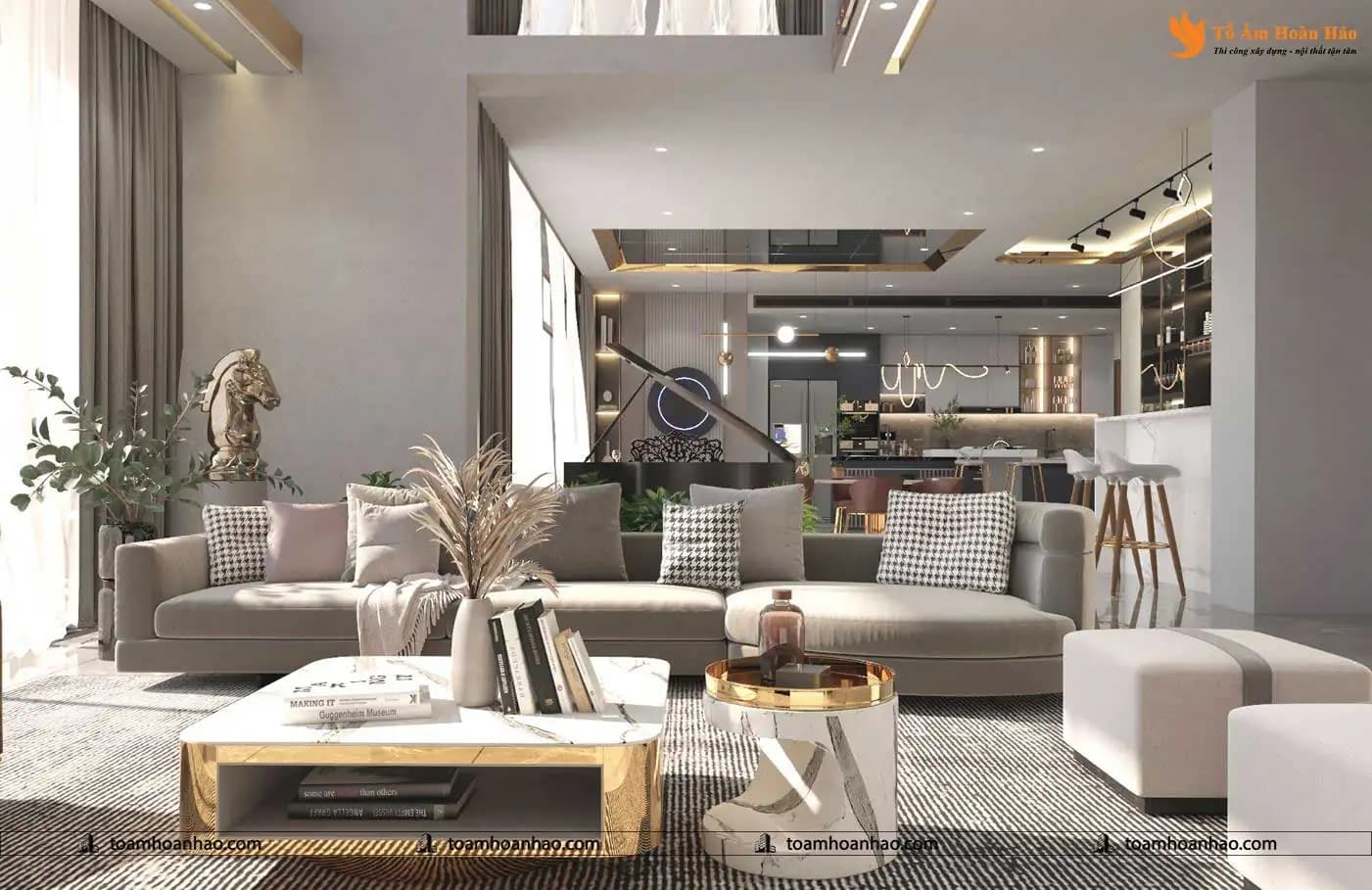 Thiết kế nội thất phòng khách nhà phố