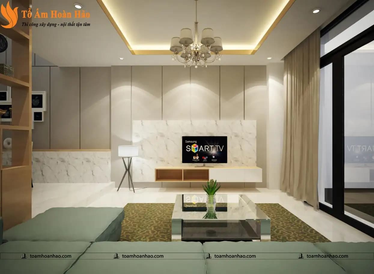 Mẫu phòng khách nhà phố hiện đại