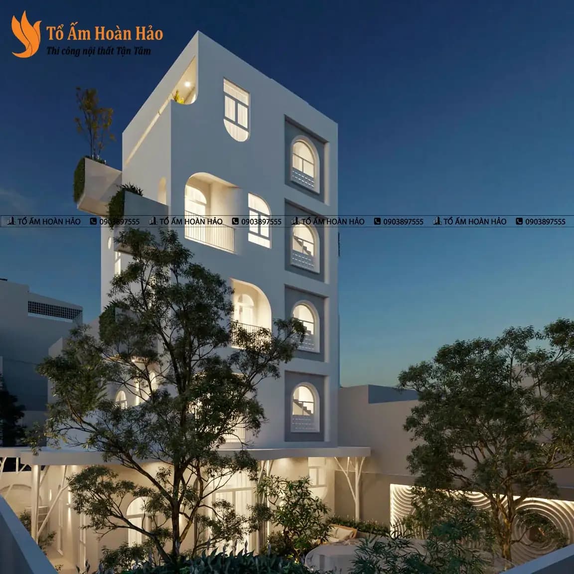 KIẾN TRÚC VÀ NỘI THẤT BIỆT THỰ ĐẸP – THÀNH PHỐ HỒ CHÍ MINH 310M2, 5 TẦNG