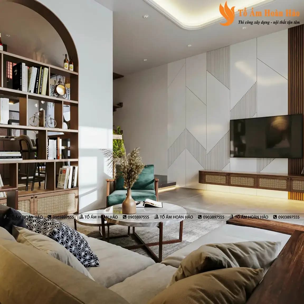 KIẾN TRÚC VÀ NỘI THẤT BIỆT THỰ ĐẸP – THÀNH PHỐ HỒ CHÍ MINH 310M2, 5 TẦNG