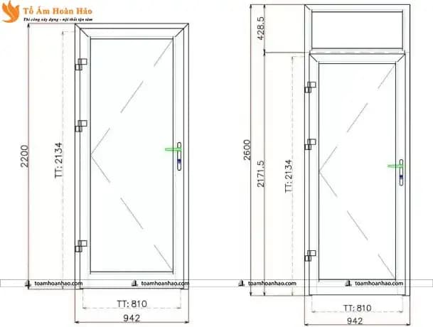 Cách tính kích thước cửa phòng ngủ
