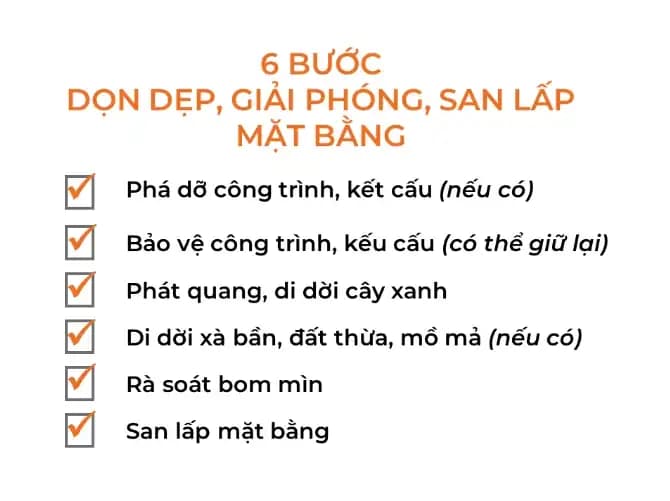 chi phí san lấp giải phóng mặt bằng