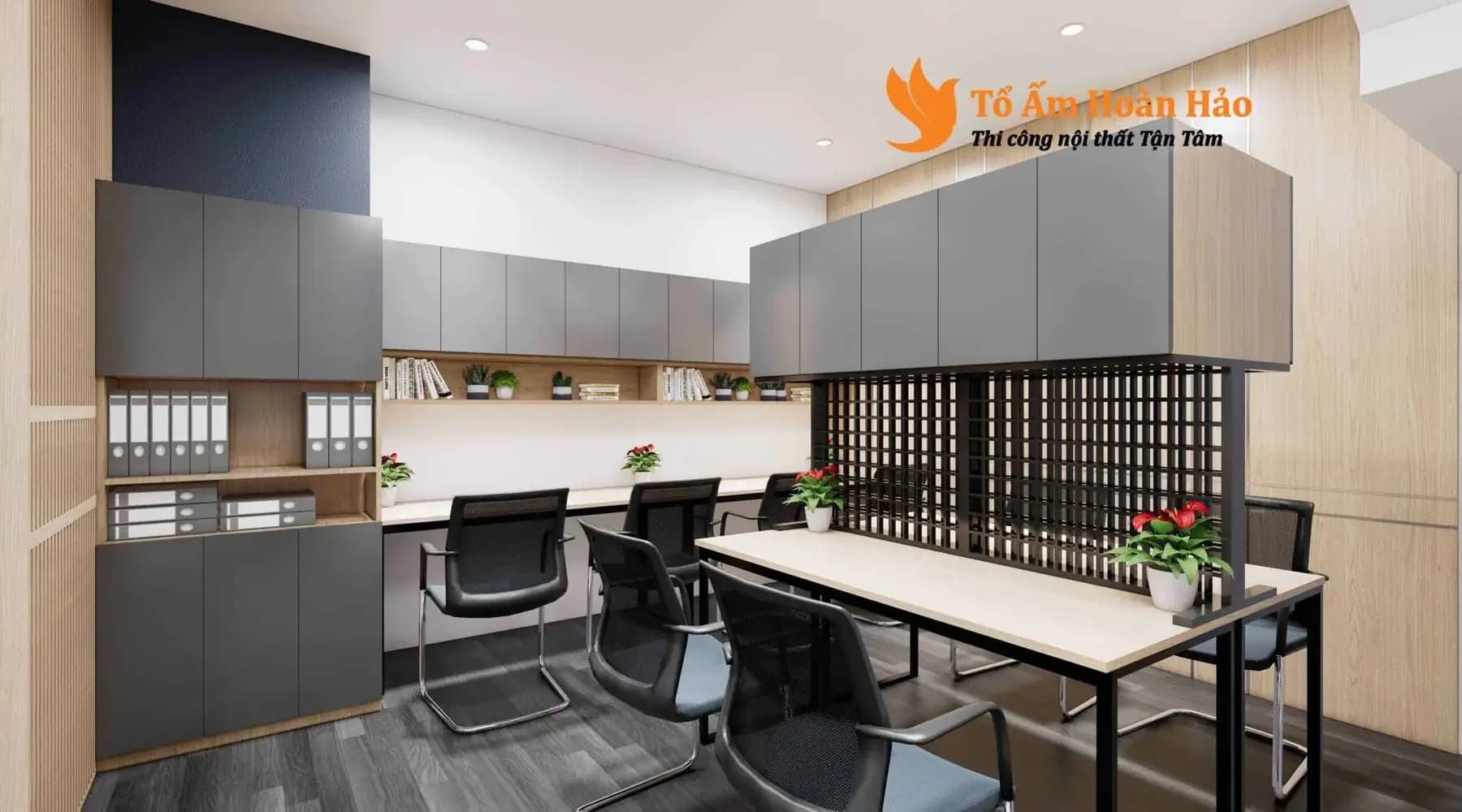 Dự Án : Thiết kế nội thất văn phòng 120m2 – Công ty Navitransport Việt Nam – TP. Hồ Chí Minh.