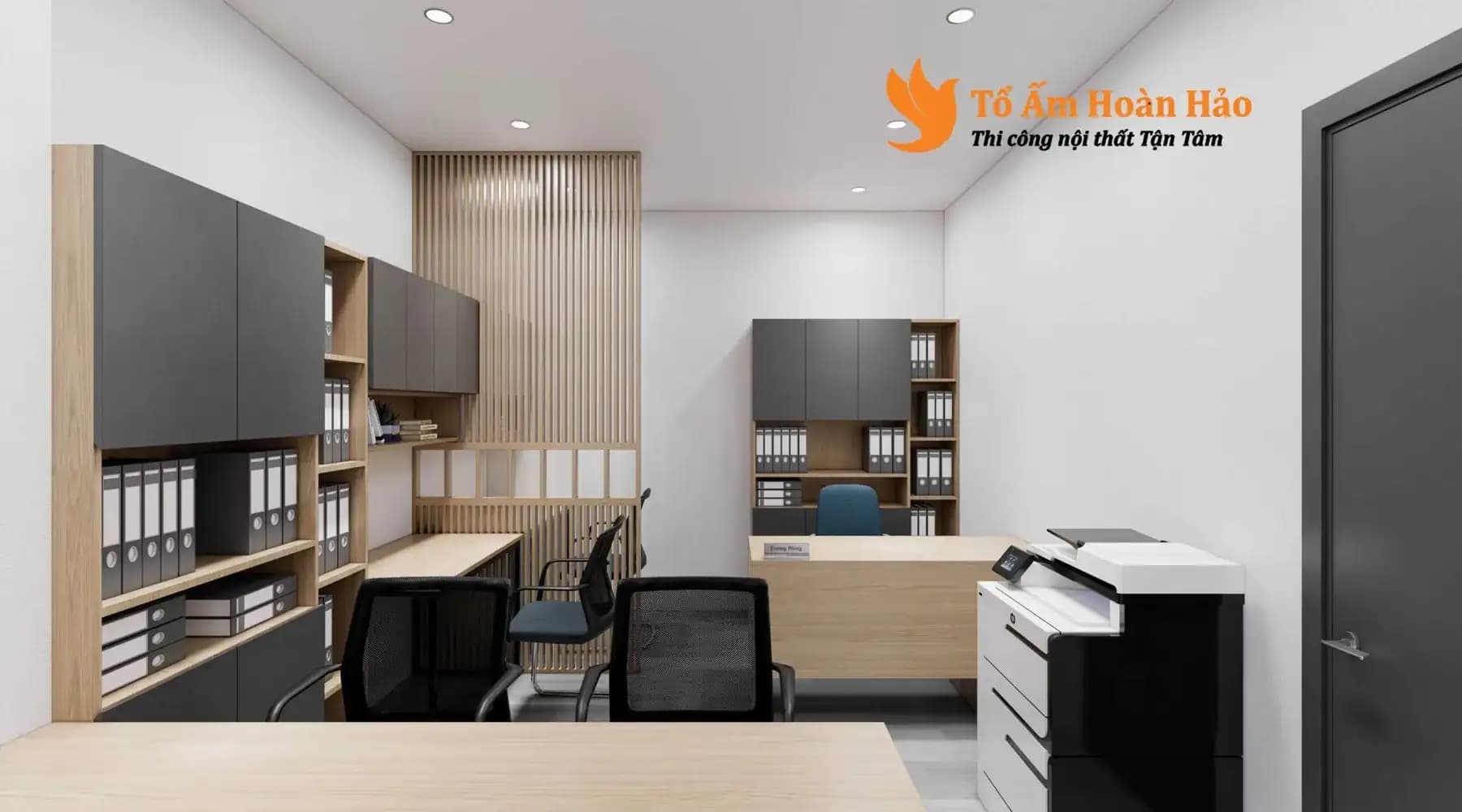 Dự Án : Thiết kế nội thất văn phòng 120m2 – Công ty Navitransport Việt Nam – TP. Hồ Chí Minh.
