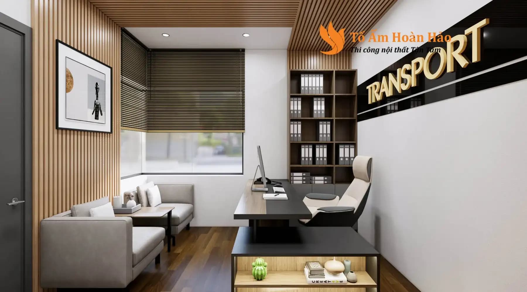 Dự Án : Thiết kế nội thất văn phòng 120m2 – Công ty Navitransport Việt Nam – TP. Hồ Chí Minh.