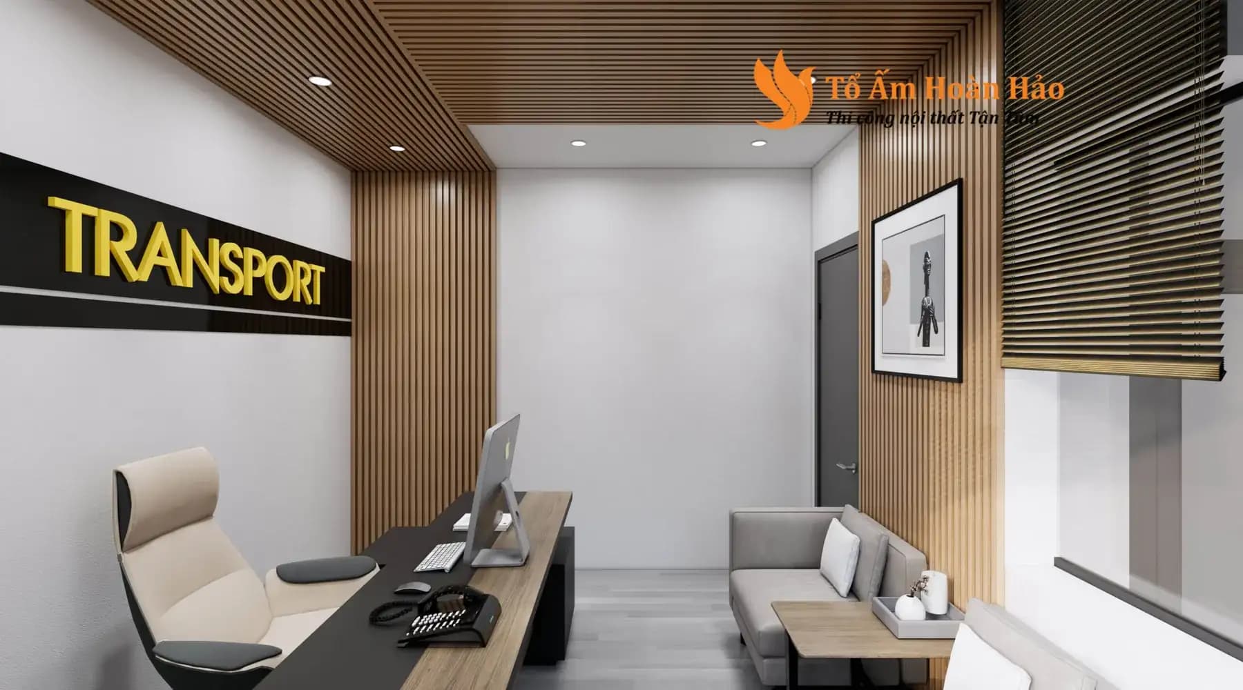 Dự Án : Thiết kế nội thất văn phòng 120m2 – Công ty Navitransport Việt Nam – TP. Hồ Chí Minh.