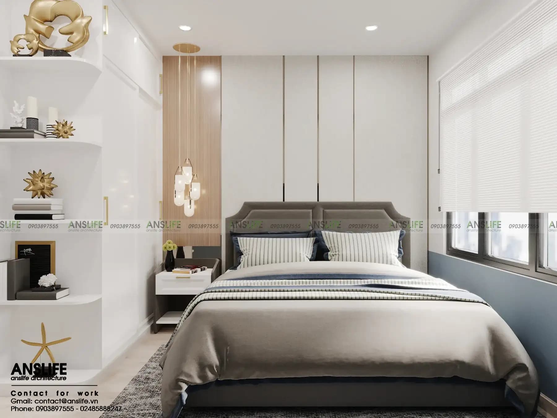 THIẾT KẾ NỘI THẤT CHUNG CƯ VINHOMES GRANDPARK DIỆN TÍCH 82M2 – PHONG CÁCH BÁN CỔ ĐIỂN SANG TRỌNG