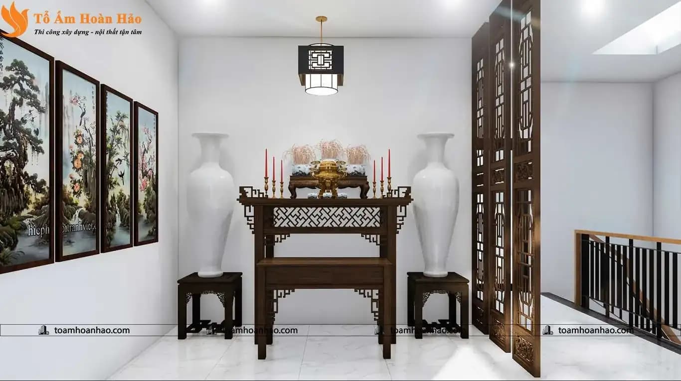 +20 MẪU THIẾT KẾ PHÒNG THỜ HIỆN ĐẠI HỢP PHONG THỦY