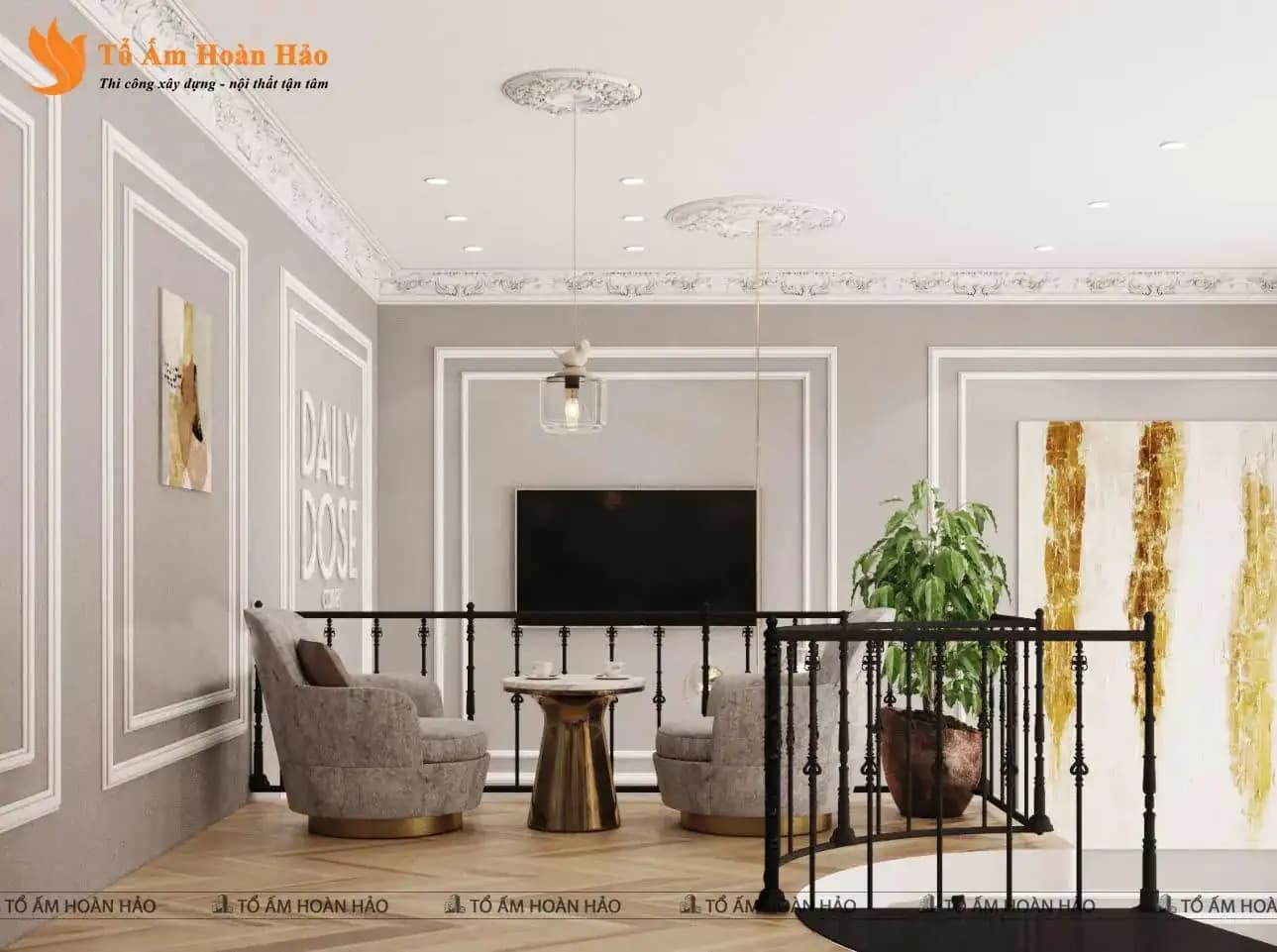 THIẾT KẾ QUÁN CÀ PHÊ PHONG CÁCH CHÂU ÂU – DAILY DOSE 240M2