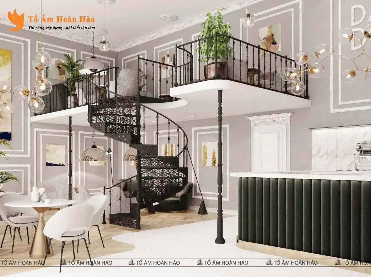 THIẾT KẾ QUÁN CÀ PHÊ PHONG CÁCH CHÂU ÂU – DAILY DOSE 240M2