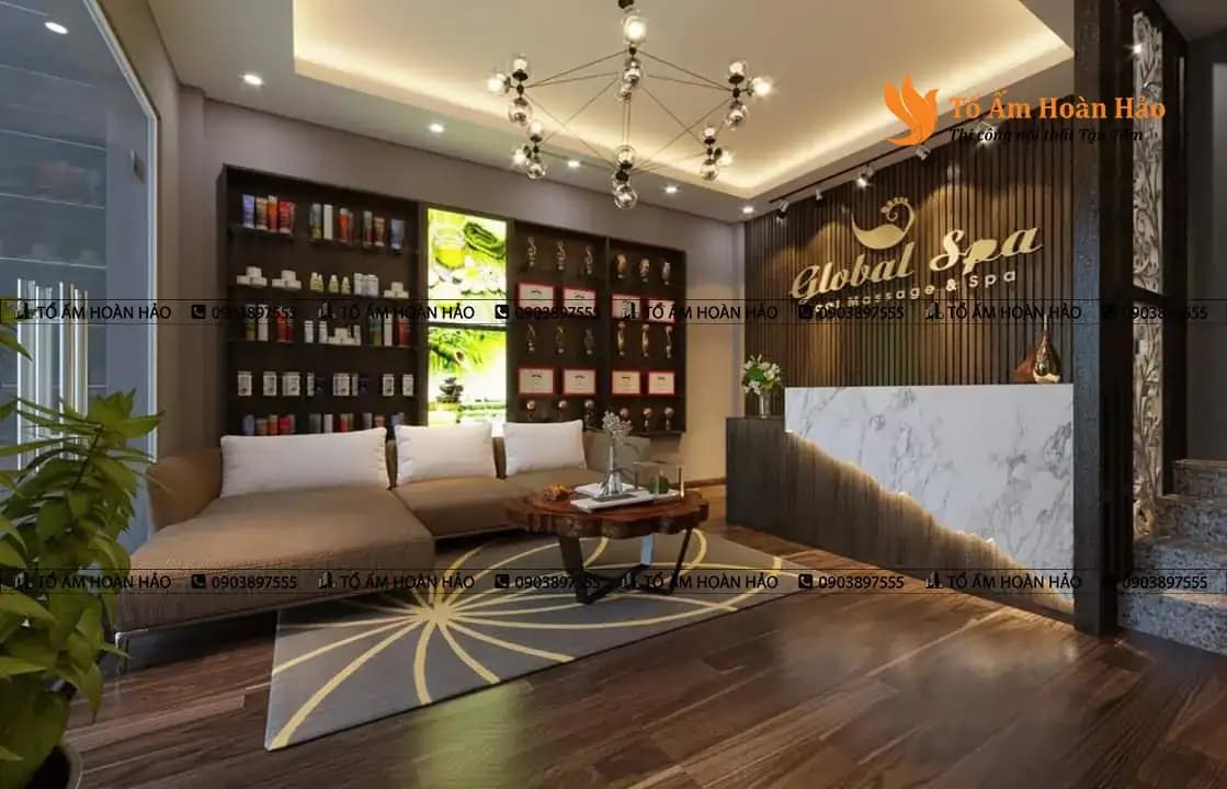 Thiết kế Spa 60m2 x 3tầng tại quận 5, TP.Hồ Chí Minh.