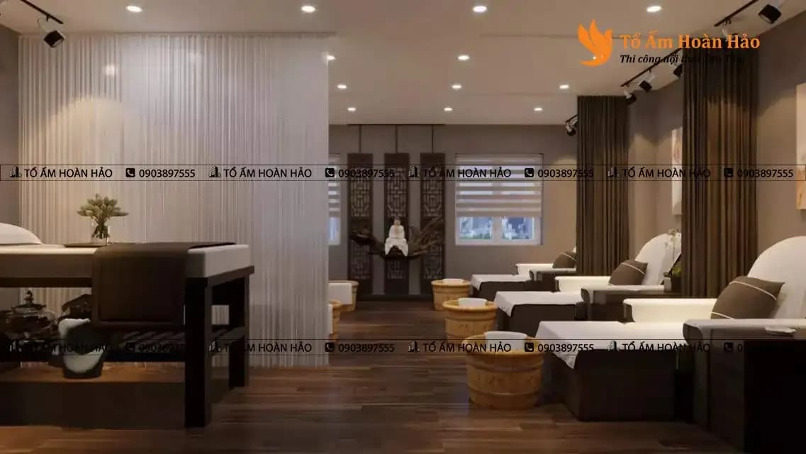 Thiết kế Spa 60m2 x 3tầng tại quận 5, TP.Hồ Chí Minh.