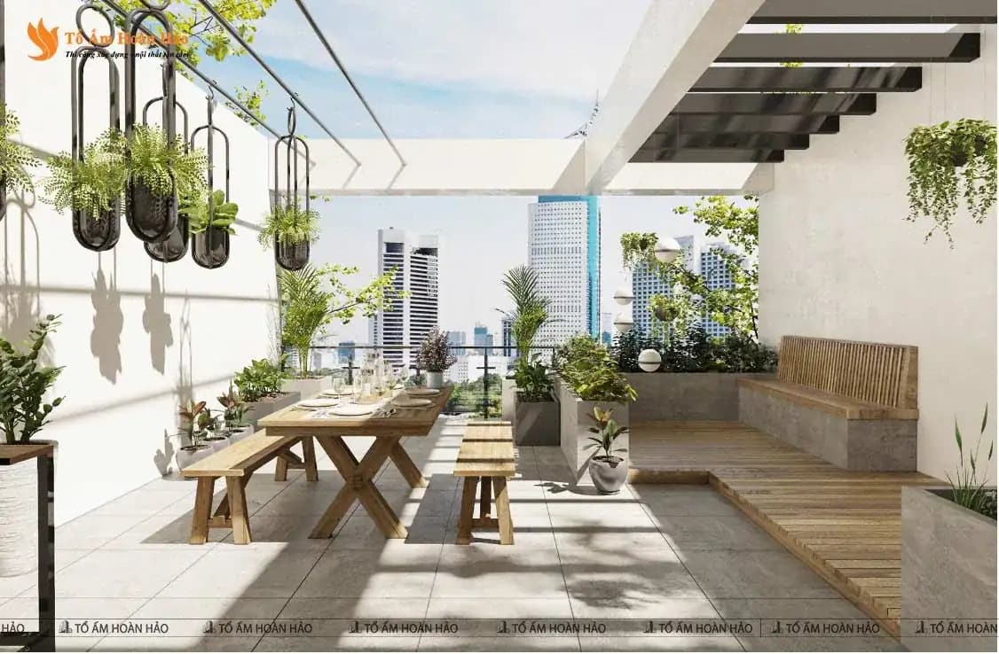 Ý TƯỞNG THIẾT KẾ SÂN THƯỢNG ĐẸP MẮT XU HƯỚNG MỚI NHẤT 2023 – BẠN KHÔNG THỂ BỎ LỠ