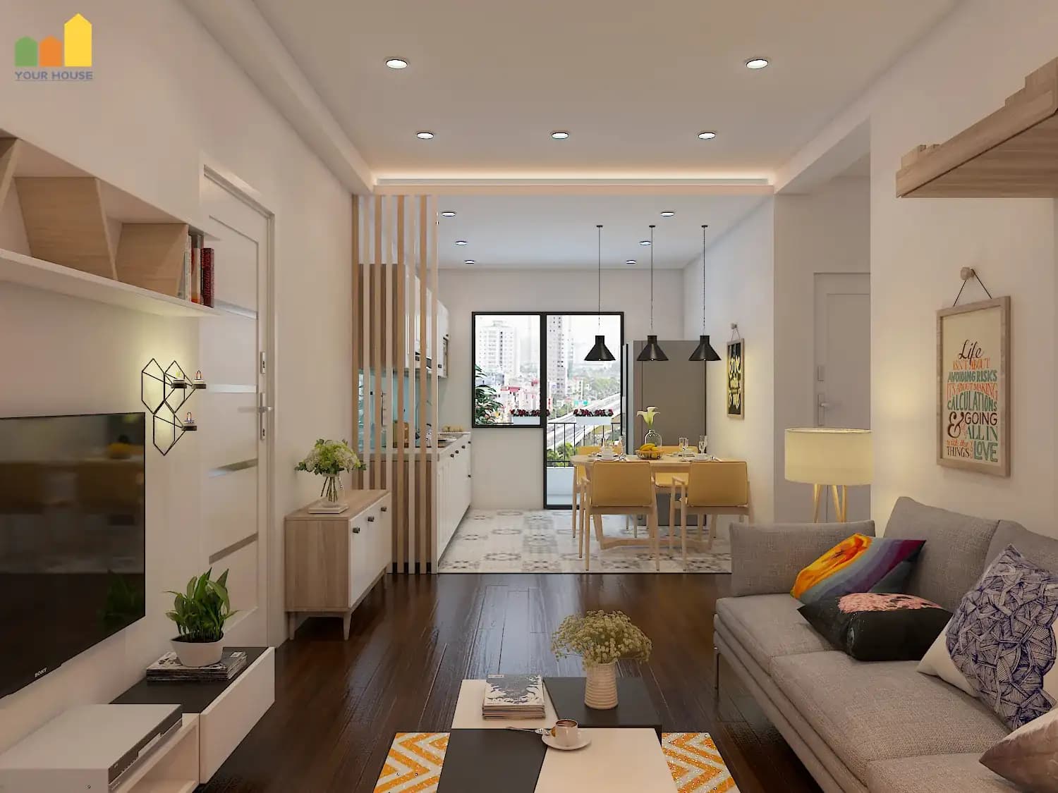 thiết kế nội thất chung cư FLC