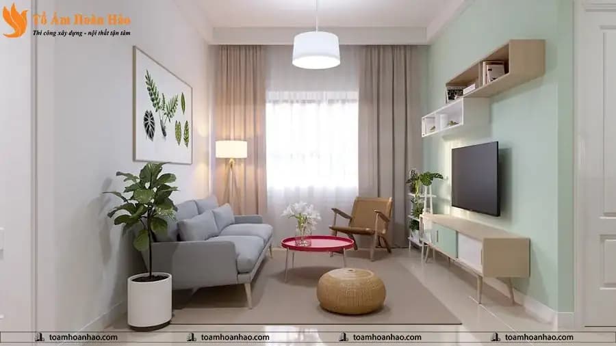 KINH NGHIỆM THIẾT KẾ NỘI THẤT PHÒNG KHÁCH CHUNG CƯ NHỎ MÀ TIỆN NGHI 2022
