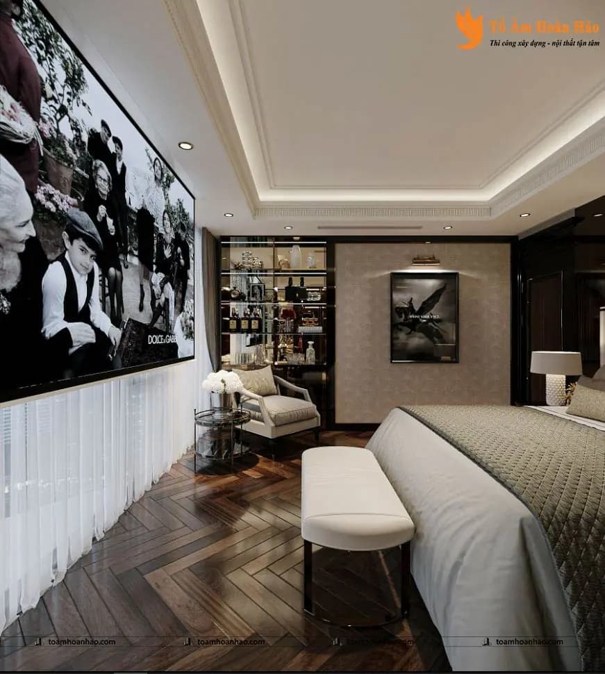 Phối cảnh 23 – 10+ MẪU THIẾT KẾ NỘI THẤT PHÒNG NGỦ LUXURY SANG CHẢNH VÀ THỜI THƯỢNG