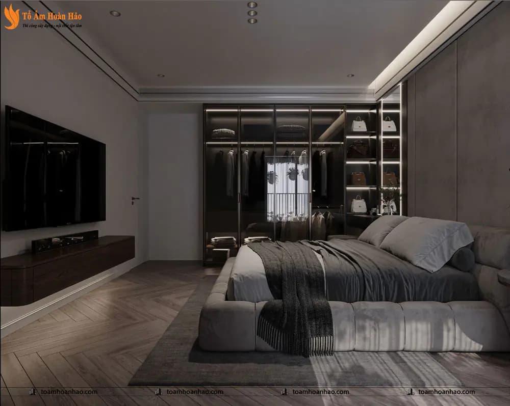 Phối cảnh 33 – 10+ MẪU THIẾT KẾ NỘI THẤT PHÒNG NGỦ LUXURY SANG CHẢNH VÀ THỜI THƯỢNG