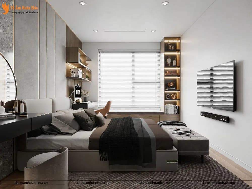 Phối cảnh 36 – 10+ MẪU THIẾT KẾ NỘI THẤT PHÒNG NGỦ LUXURY SANG CHẢNH VÀ THỜI THƯỢNG