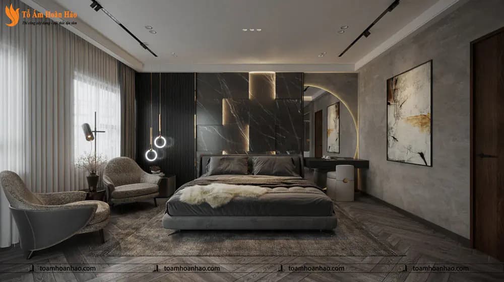 Phối cảnh 48 – 10+ MẪU THIẾT KẾ NỘI THẤT PHÒNG NGỦ LUXURY SANG CHẢNH VÀ THỜI THƯỢNG