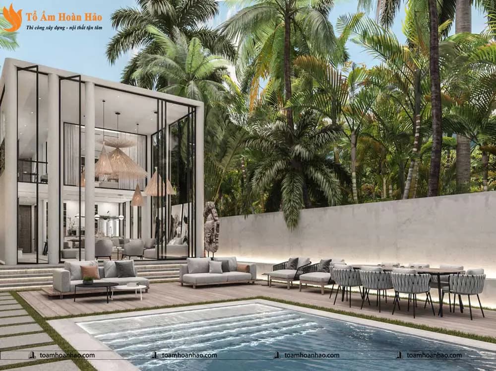 Phối cảnh 29 – THIẾT KẾ BIỆT THỰ VILLA SIÊU SANG – HÀ NỘI VỚI TỔNG DIỆN TÍCH 360m2