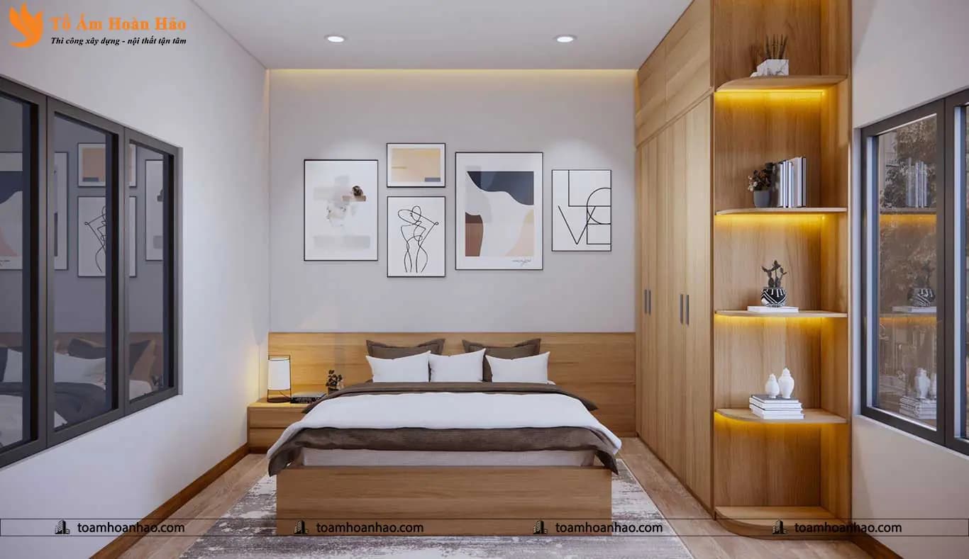 Phối cảnh 18 – THIẾT KẾ NHÀ PHỐ – THÀNH PHỐ HỒ CHÍ MINH 5x16M, 3 TẦNG GAM MÀU TRẮNG TINH TẾ ẤN TƯỢNG