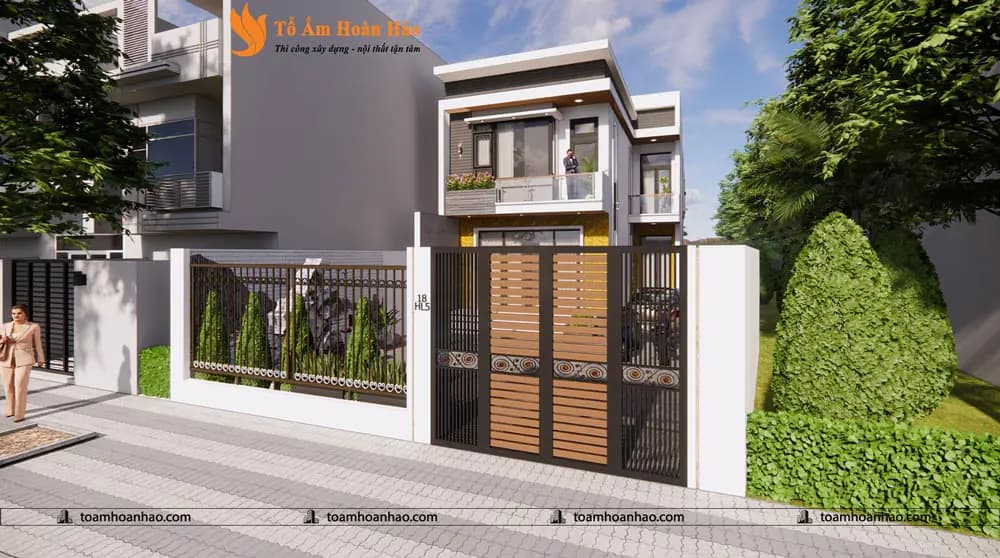 Phối cảnh 02 – THIẾT KẾ NHÀ PHỐ 2 TẦNG – TP. HỒ CHÍ MINH VỚI DIỆN TÍCH 8M x 16M ĐƠN GIẢN MÀ TIỆN NGHI