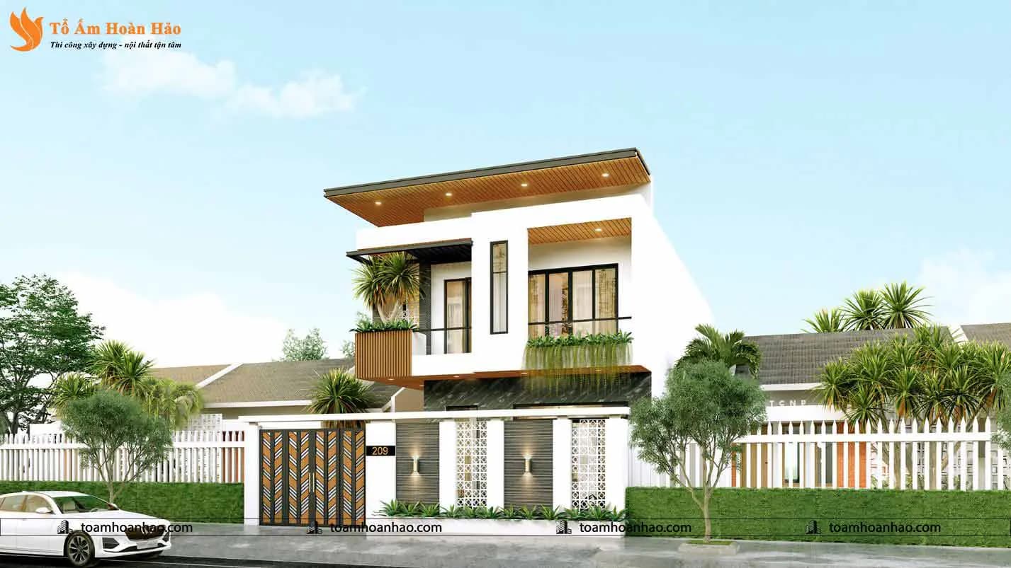 Phối cảnh 02 – THI CÔNG VÀ THIẾT KẾ NHÀ PHỐ, BIỆT THỰ 2 TẦNG – TP.HỒ CHÍ MINH DIỆN TÍCH 10mX19m