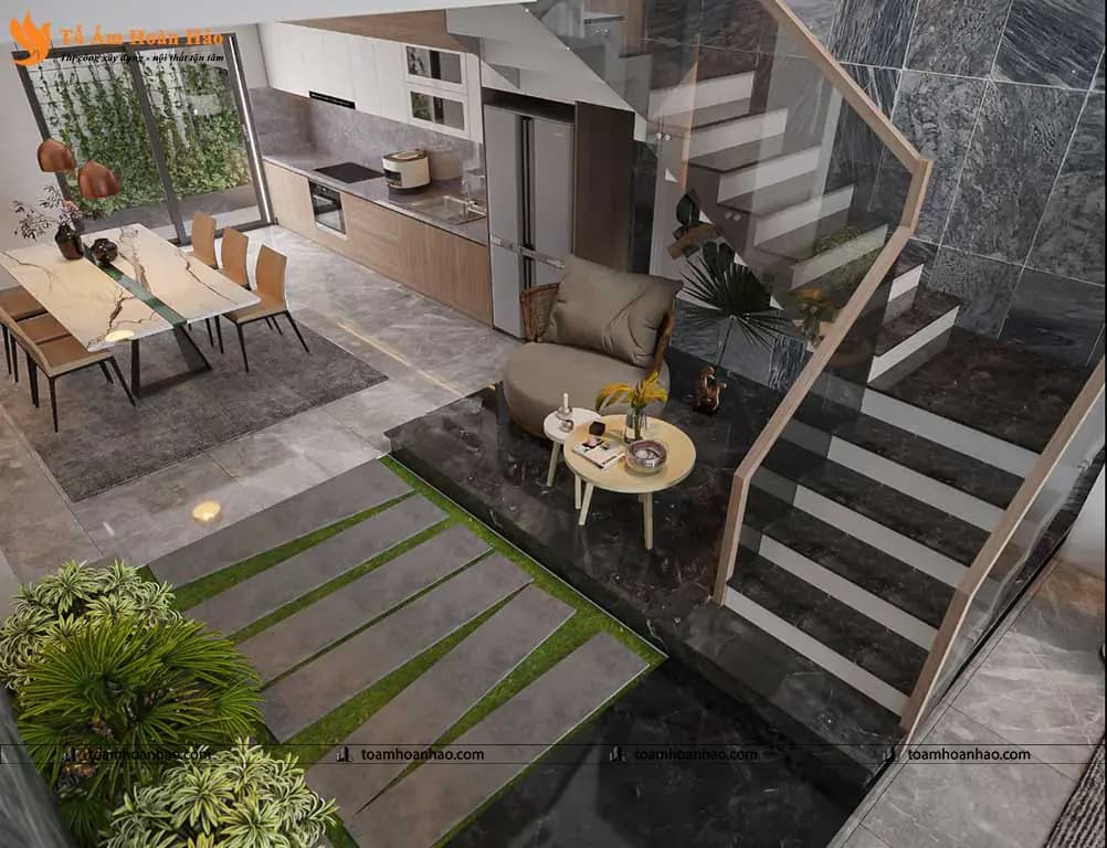 Phối cảnh 12 – THIẾT KẾ NHÀ PHỐ 3 TẦNG HIỆN ĐẠI, SANG TRỌNG – ĐÀ NẴNG VỚI DIỆN TÍCH 5mX16m