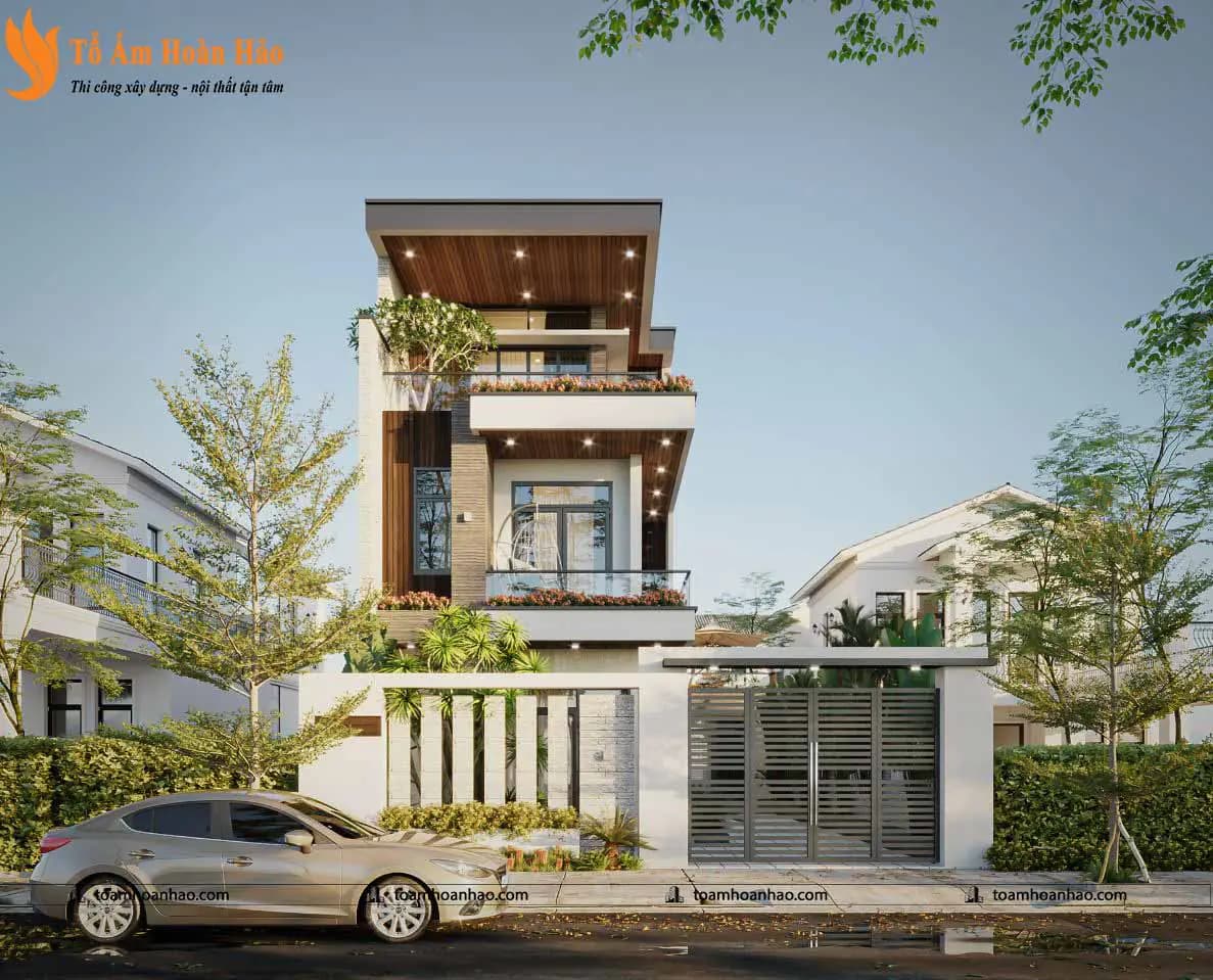 Phối cảnh 03 – THIẾT KẾ NHÀ PHỐ, BIỆT THỰ 3 TẦNG – TP. HỒ CHÍ MINH 5mX15m KHIẾN BẠN PHẢI NGỠ NGÀNG