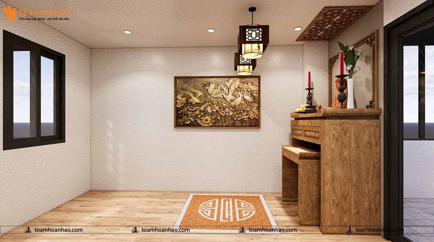 Phối cảnh 20 – THIẾT KẾ NỘI THẤT GỖ ÓC CHÓ VILLA 1500m2 – HÀ NỘI, SANG TRỌNG VÀ ĐẲNG CẤP