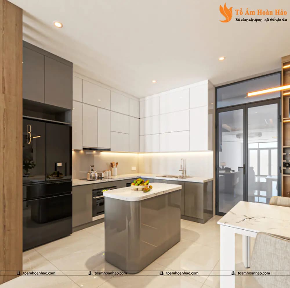 Phối cảnh 09 – TỔNG HỢP 40+ MẪU TỦ BẾP TIỆN NGHI “VẠN NGƯỜI MÊ” – ĐỪNG BỎ LỠ XU HƯỚNG MỚI NHẤT NĂM 2023