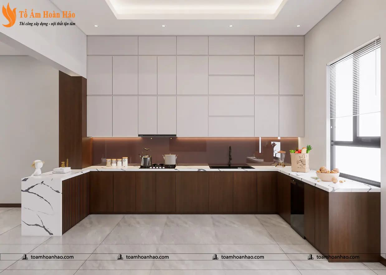 Phối cảnh 24 – TỔNG HỢP 40+ MẪU TỦ BẾP TIỆN NGHI “VẠN NGƯỜI MÊ” – ĐỪNG BỎ LỠ XU HƯỚNG MỚI NHẤT NĂM 2023