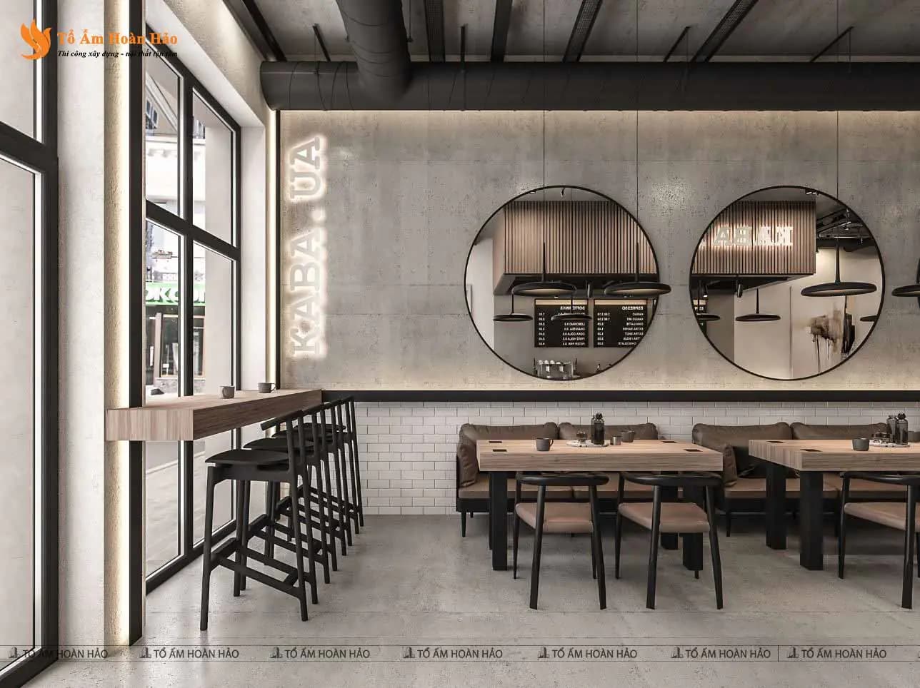 Chi tiết thiết kế nội thất bên trong quán – KABA COFFEE – THIẾT KẾ QUÁN CÀ PHÊ 260M2 PHONG CÁCH INDUSTRIAL HIỆN ĐẠI XU HƯỚNG 2023
