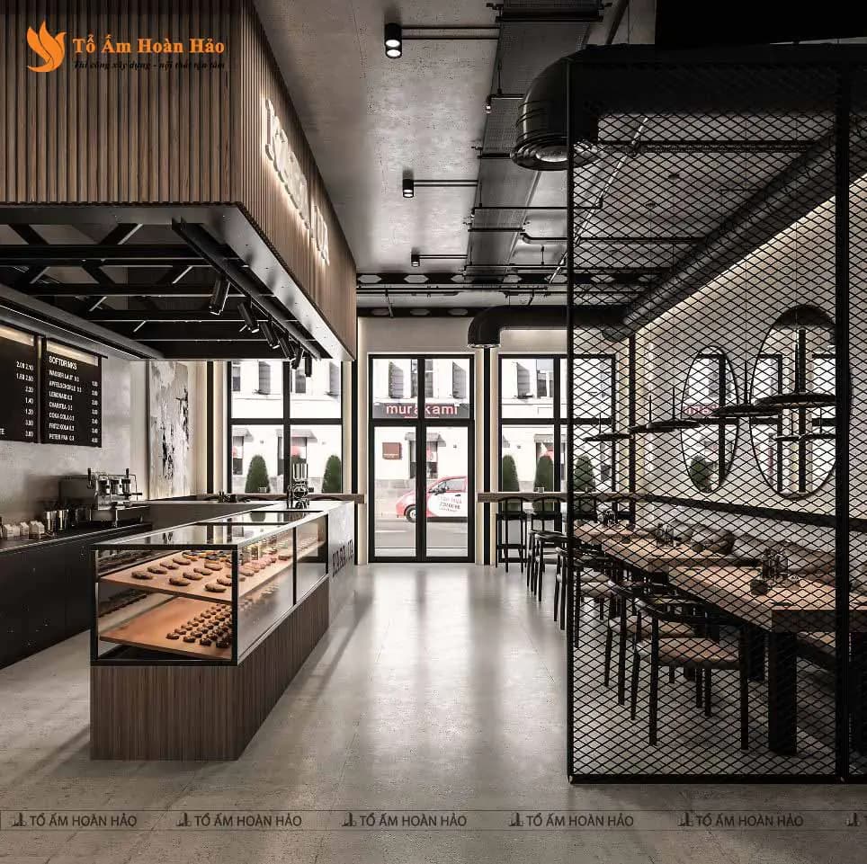 Chi tiết thiết kế nội thất bên trong quán – KABA COFFEE – THIẾT KẾ QUÁN CÀ PHÊ 260M2 PHONG CÁCH INDUSTRIAL HIỆN ĐẠI XU HƯỚNG 2023