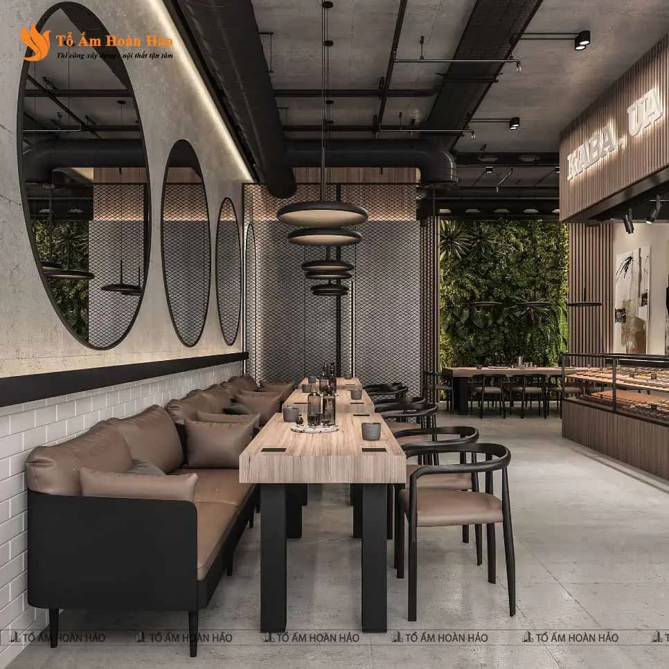 Chi tiết thiết kế nội thất bên trong quán – KABA COFFEE – THIẾT KẾ QUÁN CÀ PHÊ 260M2 PHONG CÁCH INDUSTRIAL HIỆN ĐẠI XU HƯỚNG 2023