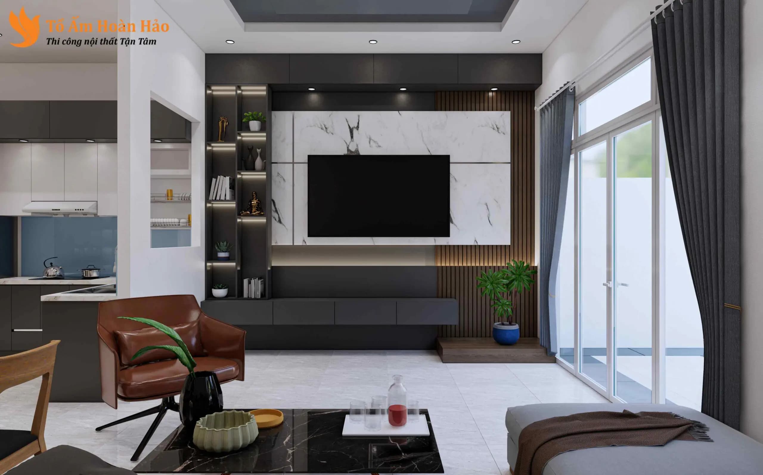 Nội thất nhà phố Bình Dương 120m2- Chị Quyên