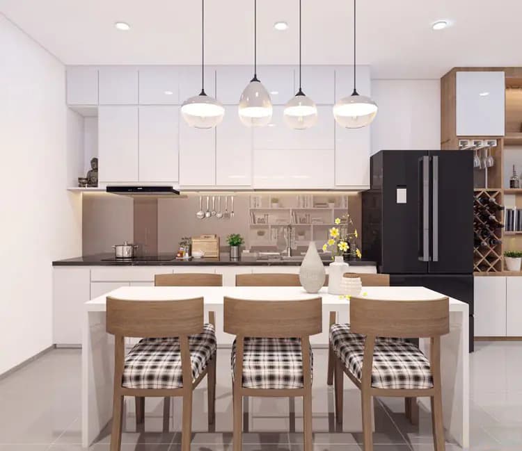 Cân bằng ánh sáng – Nội thất chung cư 70m2 Star City – anh Thái