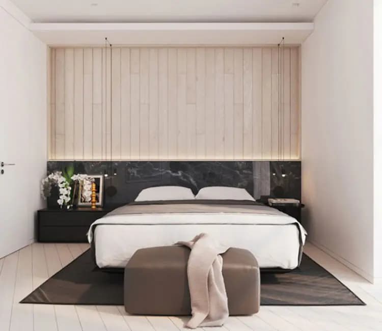 Vật liệu ấm áp – Nội thất chung cư Pandora 52m2 – Anh Tấn