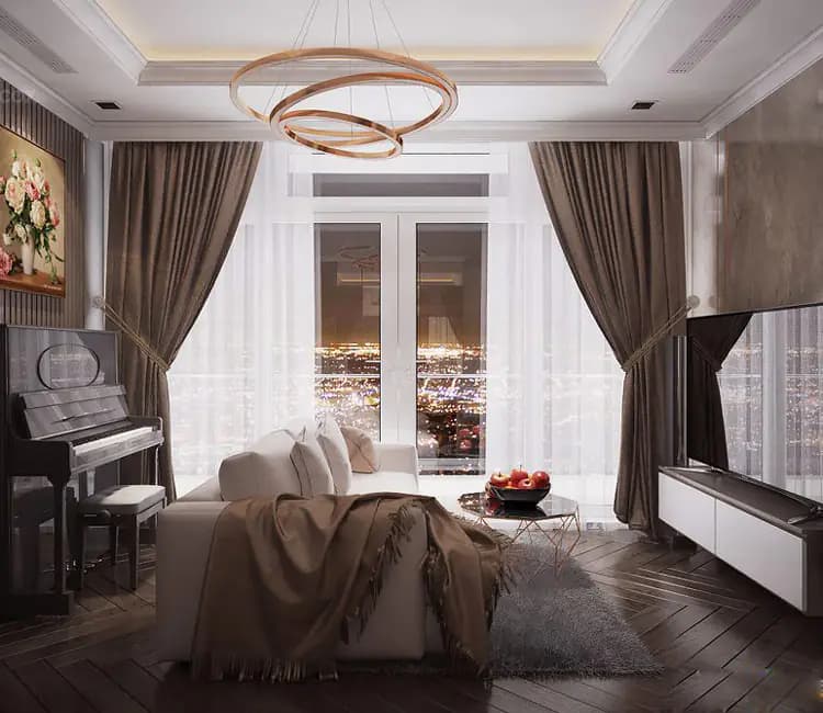 Nội thất chung cư 100m2 29T4 Hoàng Đạo Thúy