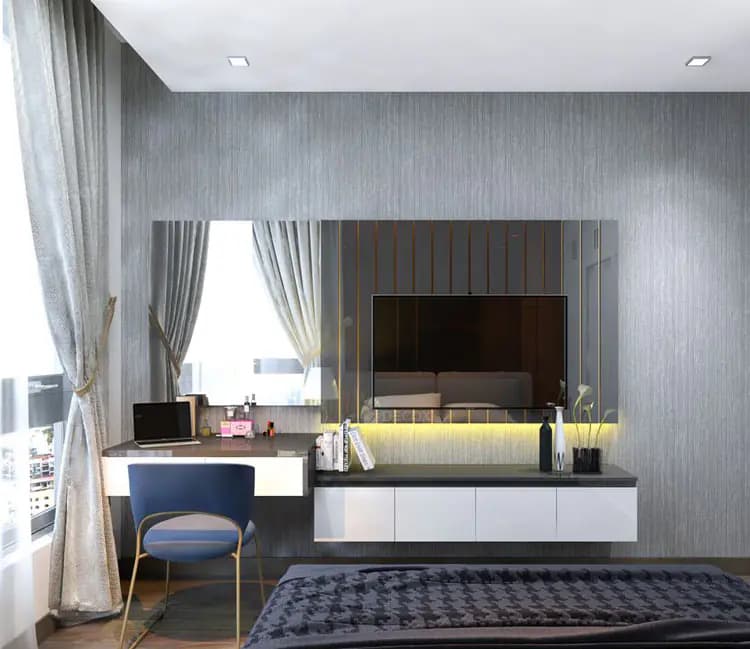 Cân bằng ánh sáng – Nội thất chung cư 107m2 HP Lanmark Tower – anh Minh