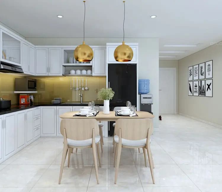 Vật liệu ấm áp – Nội thất chung cư 110m2 Văn Khê – anh Bình