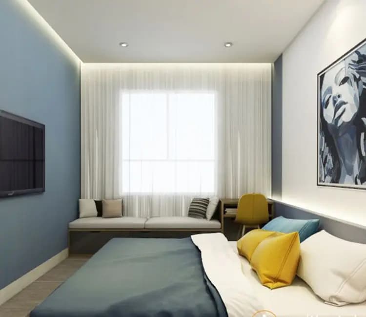 Cân bằng ánh sáng – Nội thất chung cư 112m2 The Garden – anh Phú