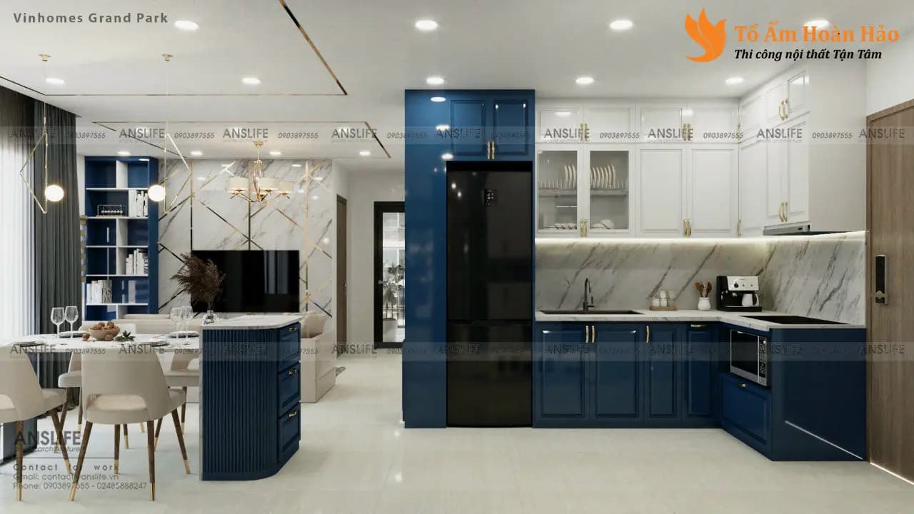 Nội thất chung cư Anh Hiếu Vinhomes GrandPark diện tích 72 m2 – Thủ Đức