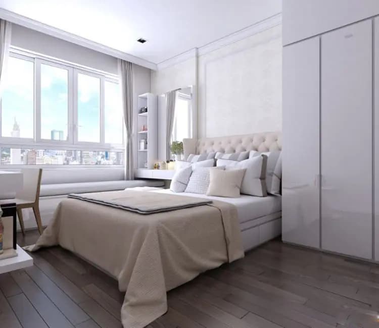 Vật liệu ấm áp – Nội thất chung cư 48m2 Complex – Chị Trang