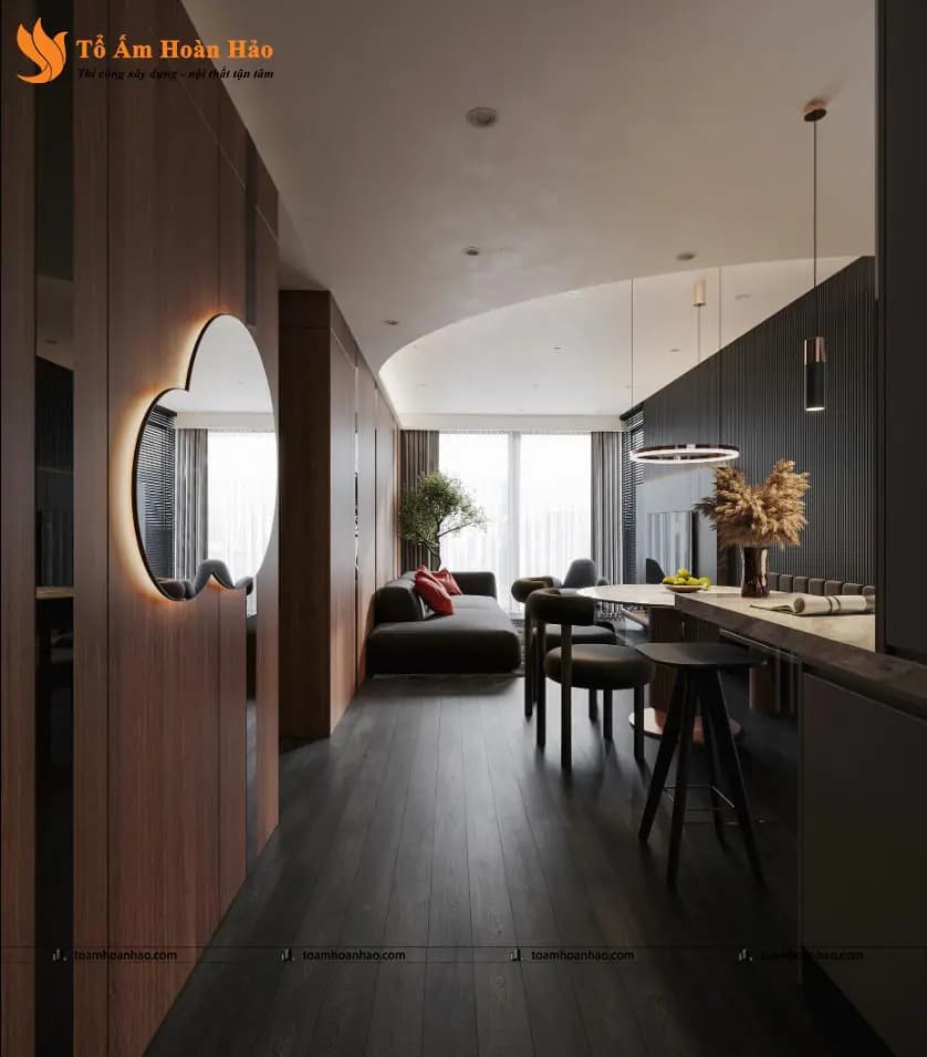 Thiết kế nội thất chung cư khu vực bếp – Chung cư 2PN hiện đại 78m2