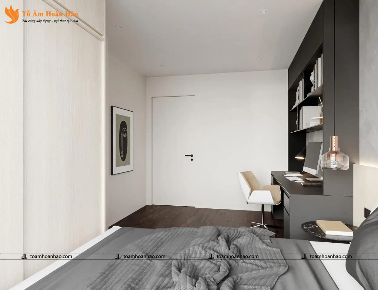 Phòng ngủ 1 – Chung cư 2PN hiện đại 78m2