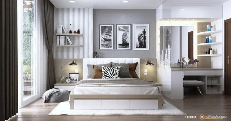 Cân bằng ánh sáng – Nội thất chung cư 68m2 Golden Plaza – Chị Ngọc Anh